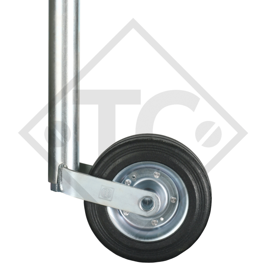 Roue jockey ø48mm rond, type ST 48-200 VB, pour caravanes, remorques-auto, machines pour l'industrie du bâtiment