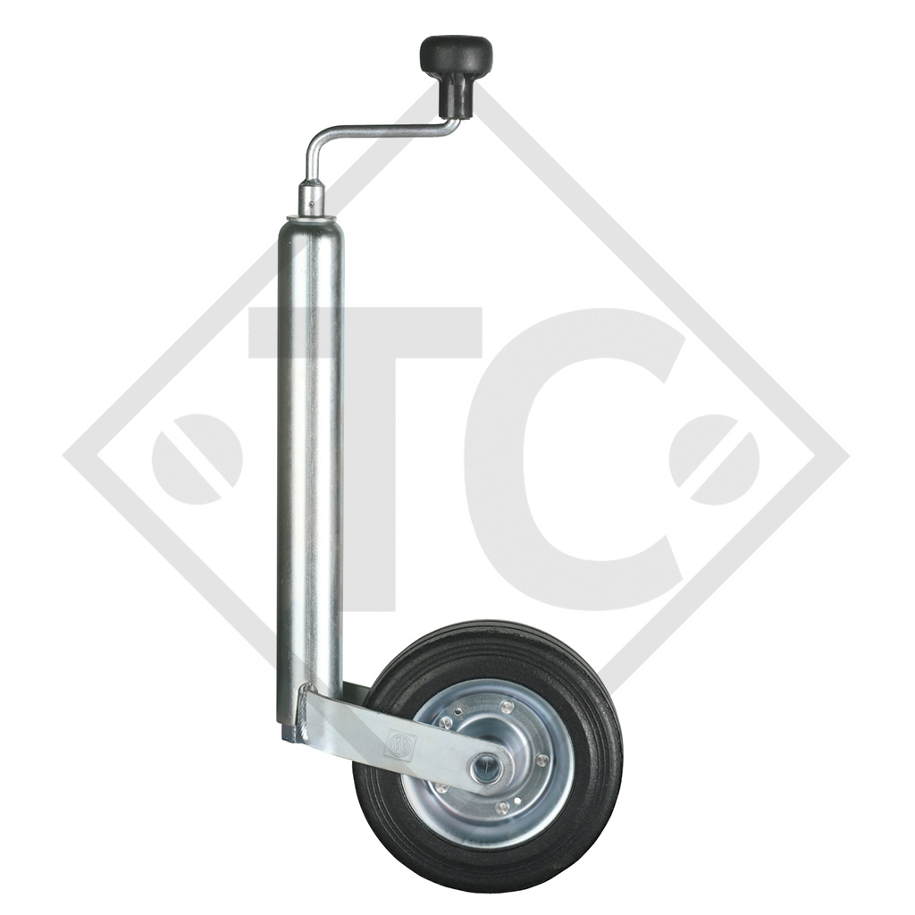 Jockey wheel ø48mm round, type ST 48-200 VB, for caravans, car trailers, machines for building industry