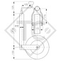 Jockey wheel ø48mm round, type ST 48-260 L, for caravans, car trailers, machines for building industry