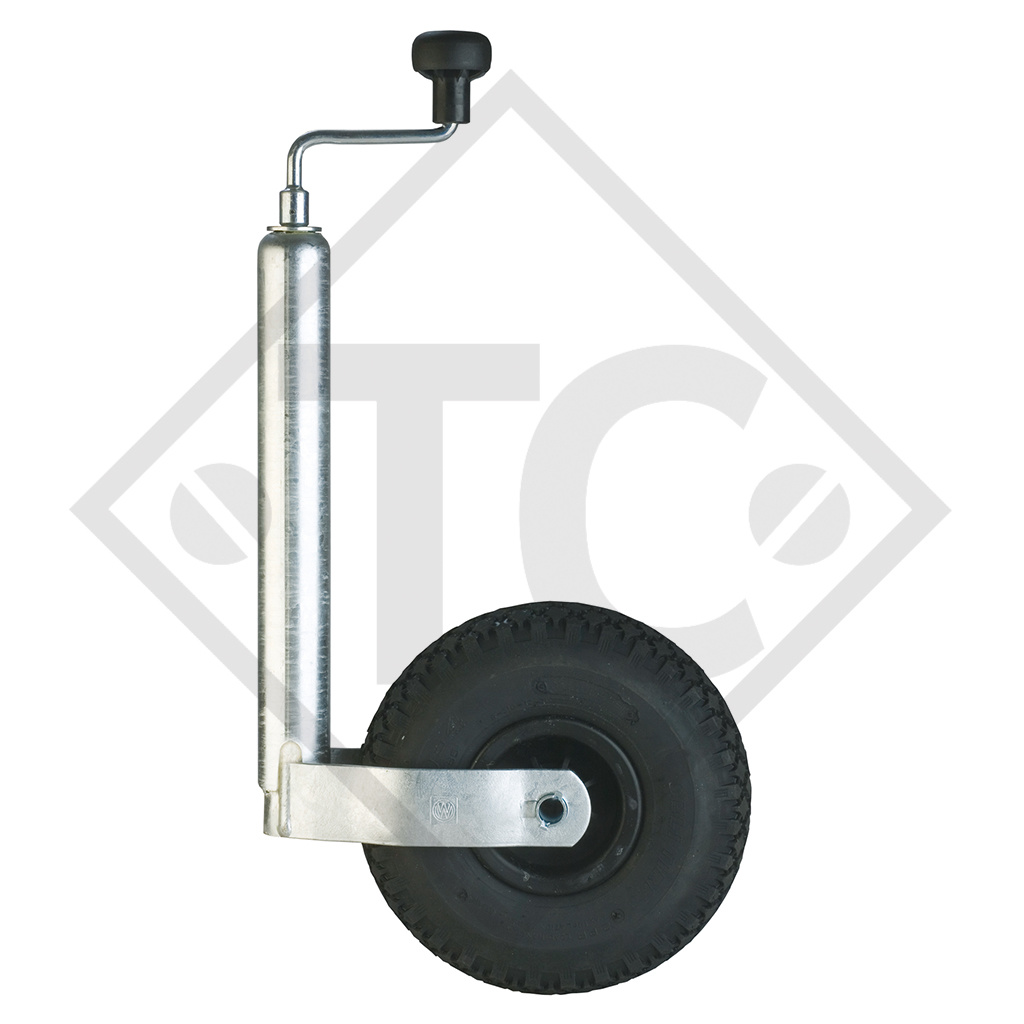 Jockey wheel ø48mm round, type ST 48-260 L, for caravans, car trailers, machines for building industry