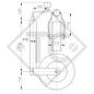 Roue jockey ø48mm rond, type ST 48-255 S, pour caravanes, remorques-auto, machines pour l'industrie du bâtiment