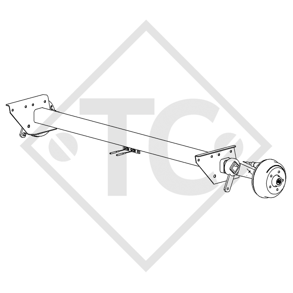 Essieu SWING 1350kg freiné type d'essieu CB 1355, 46.24.379.501