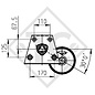 Assale frenato 900kg EURO1 tipo di assale DELTA SI 850-5, Dethleffs