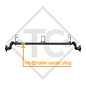 Unbraked axle 750kg BASIC axle type 700-5 with shackle and high axle bracket