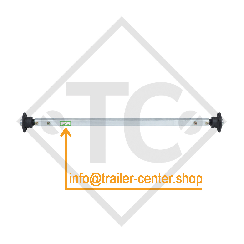 Rigid unbraked axle 750kg PLUS axle type LS 750