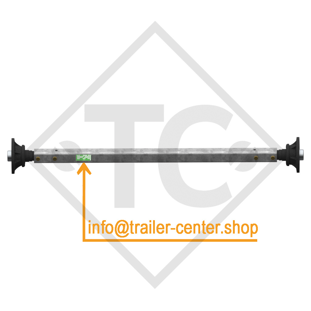 Rigid unbraked axle 1500kg PLUS axle type LS 1500