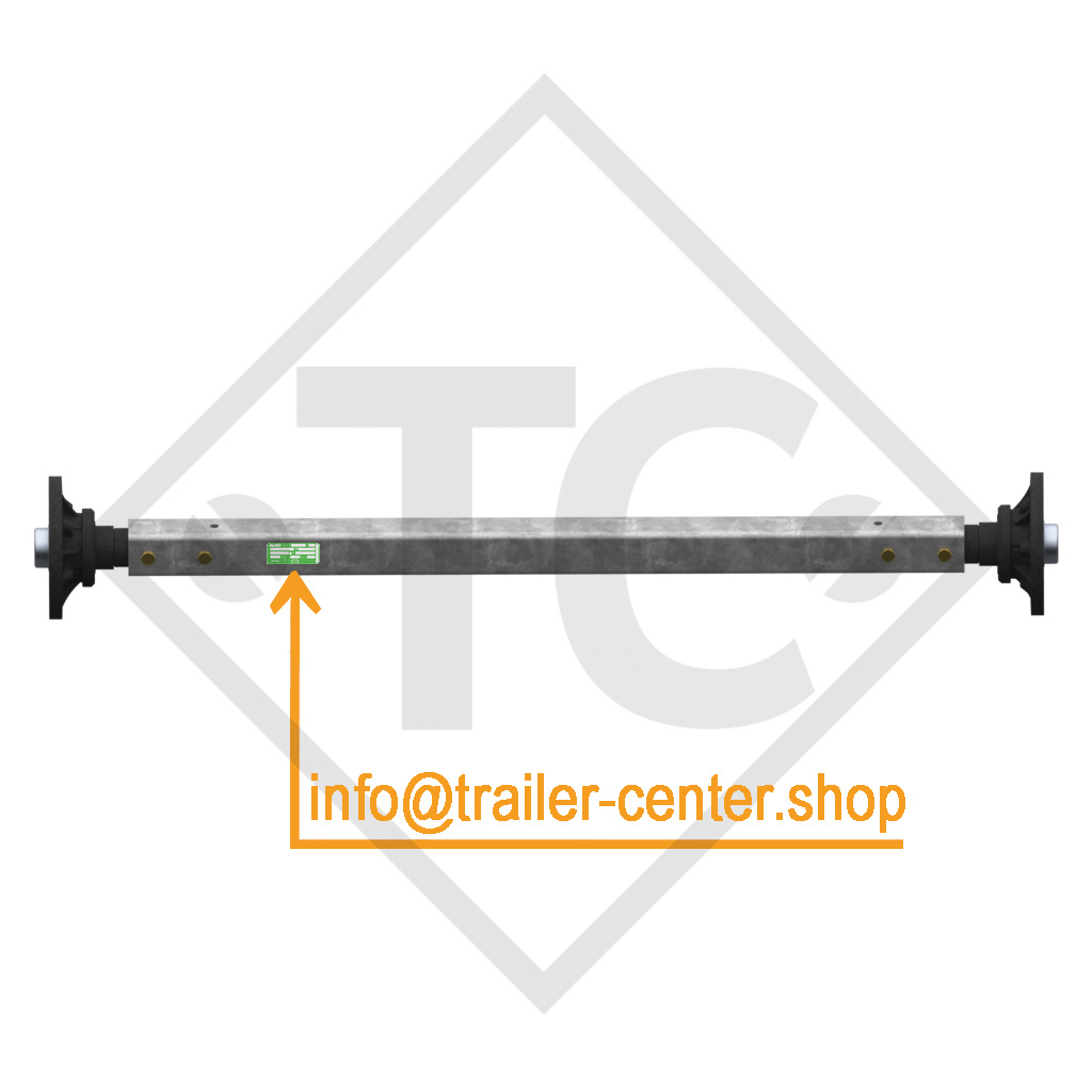 Assale rigido sfrenato 1800kg PLUS tipo di assale LS 1800