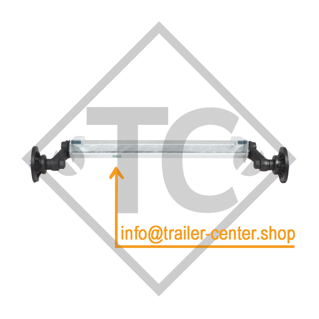 Unbraked axle 1800kg PLUS axle type 1800-9