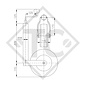 Roue jockey ø48mm rond, type ST 48-255 SB, pour caravanes, remorques-auto, machines pour l'industrie du bâtiment