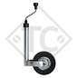 Jockey wheel ø48mm round, type ST 48-CE-255 SB, for caravans, car trailers, machines for building industry