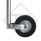 Jockey wheel ø48mm round, type ST 48-CE-255 SB, for caravans, car trailers, machines for building industry