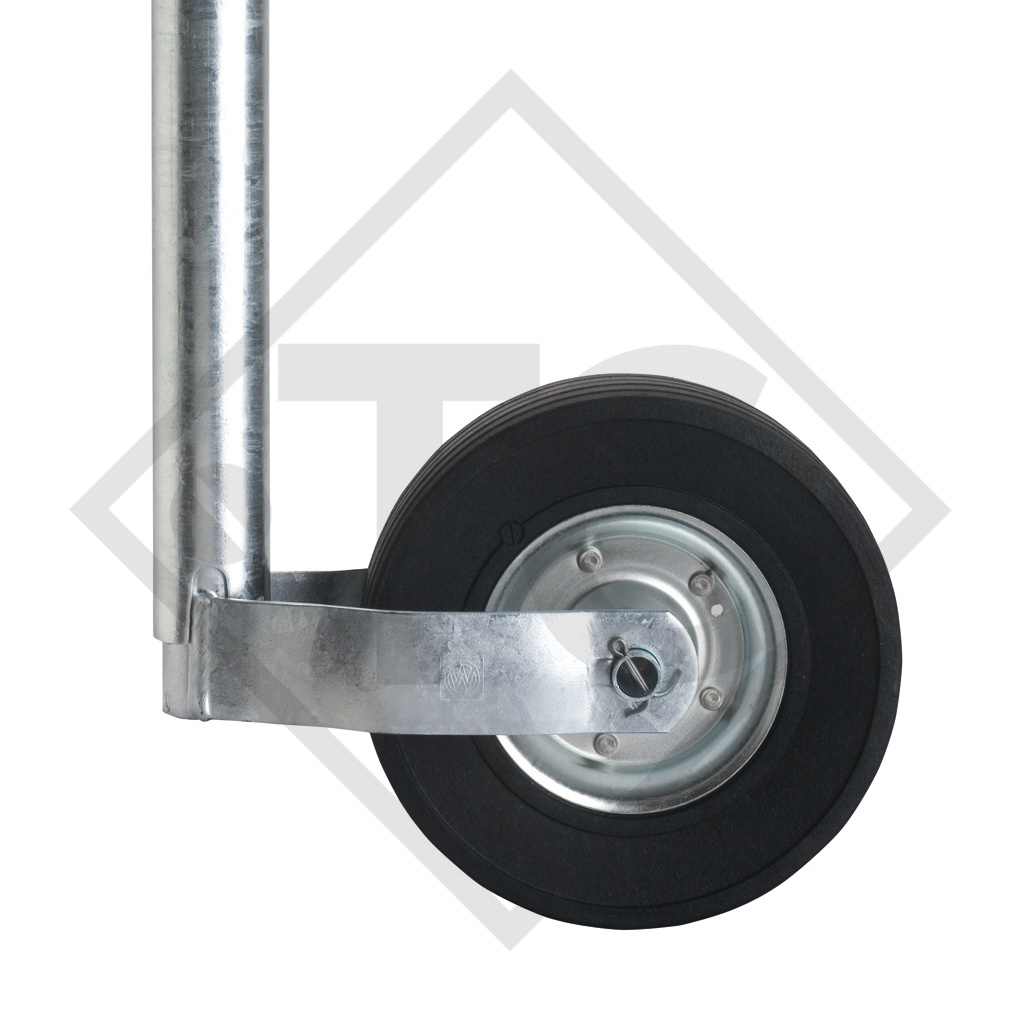 Roue jockey ø48mm rond, type ST 48-CE-255 SB, pour caravanes, remorques-auto, machines pour l'industrie du bâtiment