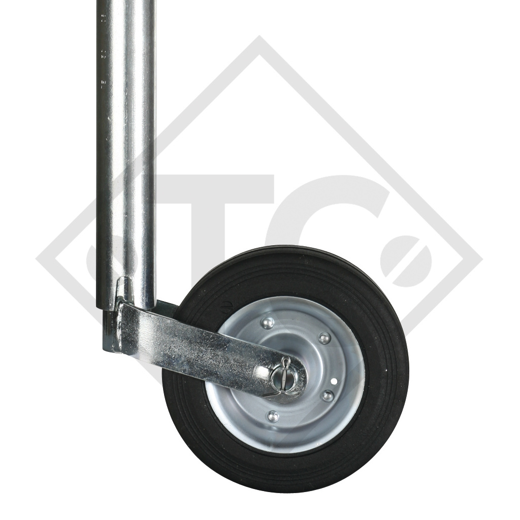 Jockey wheel ø48mm round, type ST 48-V-200 VB, reinforced version, for caravans, car trailers, machines for building industry