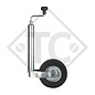 Jockey wheel ø48mm round, type ST 48-V-255 SB, reinforced version, for caravans, car trailers, machines for building industry