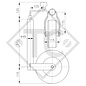 Ruotino d'appoggio ø48mm tondo, tipo ST 48-V-255 SB, versione rinforzata, per caravan, rimorchi auto, macchine per l'edilizia