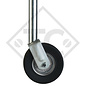 Roue jockey ø48mm rond, type ST 48-V-255 SB, version renforcée, pour caravanes, remorques-auto, machines pour l'industrie du bâtiment