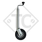 Jockey wheel ø48mm round, type ST 48-V-255 SB, reinforced version, for caravans, car trailers, machines for building industry