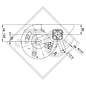 Braked axle SWING 1800kg axle type CB 1805, 46.32.368.860, HUMBAUR