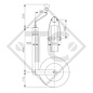 Roue jockey ø48mm rond, type ST 48-CW-255 SB, avec indicateur de charge intégré, pour caravanes, remorques-auto, machines pour l'industrie du bâtiment