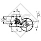 Braked axle 1300kg EURO Plus axle type DELTA SI-N 12, DETHLEFFS / TEC