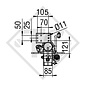 Commande de freinage avec semelle en V type ZAF 3.5-3, 2500 à 3500kg, 48.51.581.006