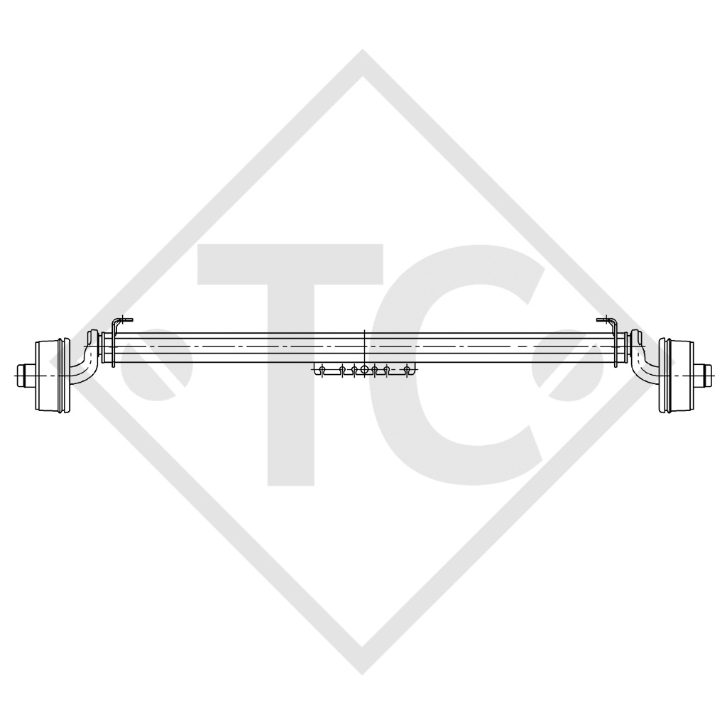 Assale frenato 750kg BASIC tipo di assale B 700-5, PONGRATZ