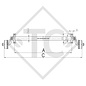 Eje con freno 750kg BASIC tipo de eje B 700-5, PONGRATZ