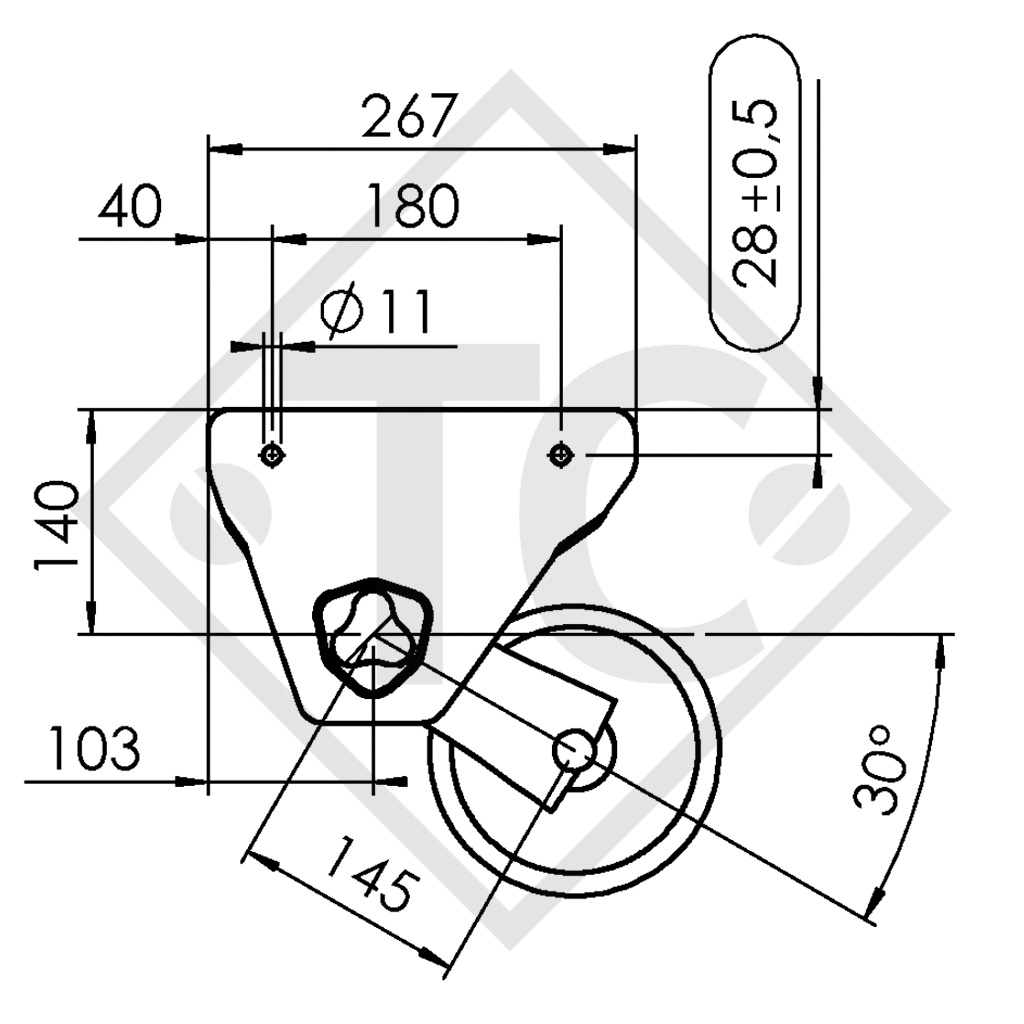 Essieu PLUS OTPIMA 750kg non freiné type d'essieu 700-5