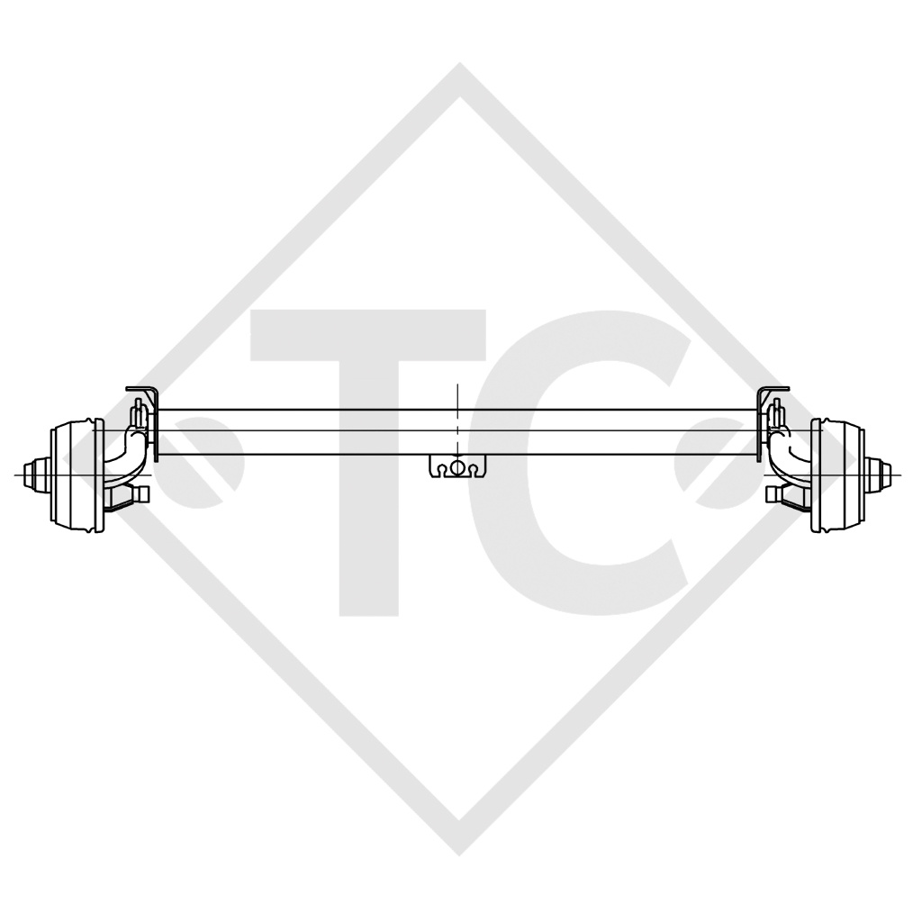 Braked axle 750kg BASIC axle type B 700-5