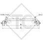 Eje con freno 750kg BASIC tipo de eje B 700-5