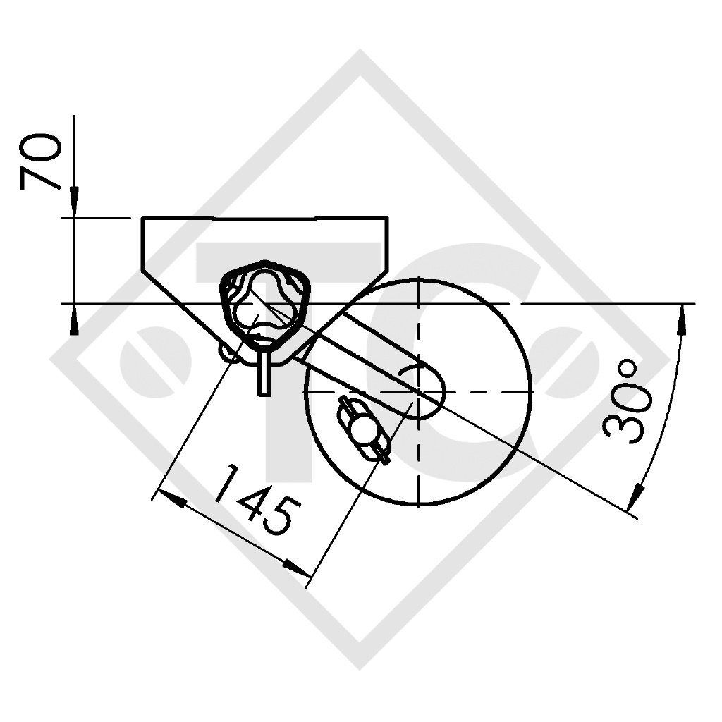 Eje con freno 750kg BASIC tipo de eje B 700-5