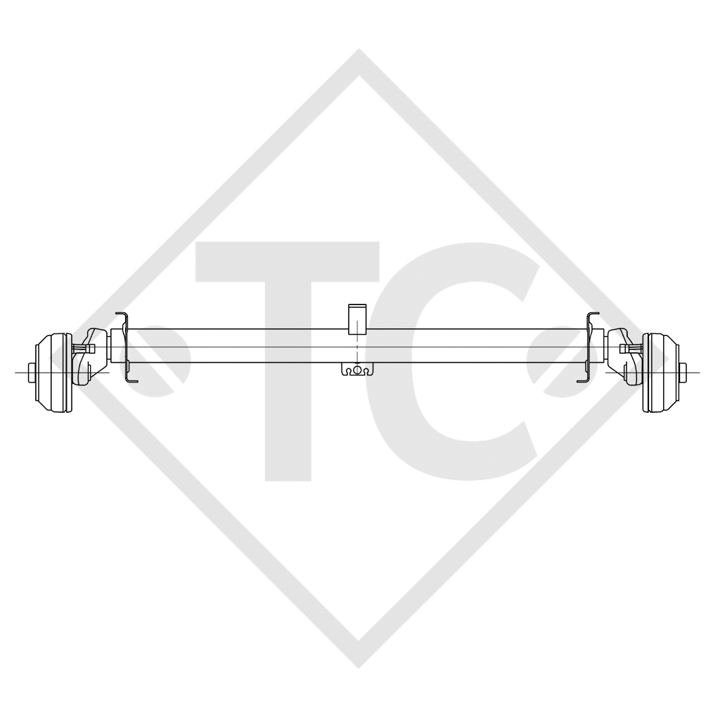 Essieu EURO1 1300kg freiné type d'essieu B 1200-5