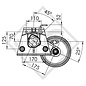 Essieu EURO1 1300kg freiné type d'essieu B 1200-5