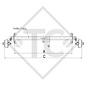 Achse gebremst 750kg Achstyp B 700-5, Caravelaire