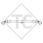 Braked axle 750kg axle type B 700-5, Caravelaire