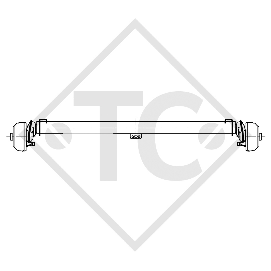 Assale frenato 1300kg EURO COMPACT tipo di assale B 1200-5 - RSA - SATELLITE MX111