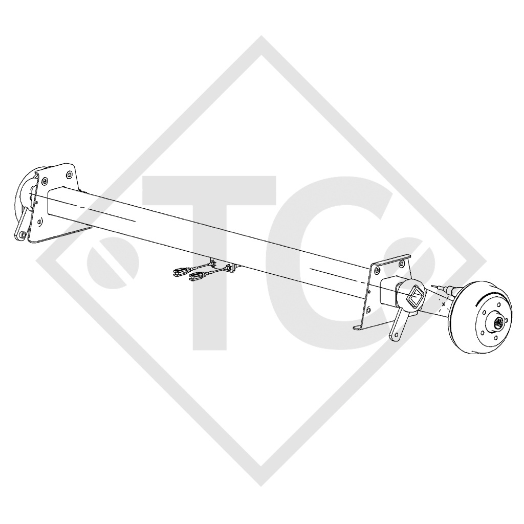 Essieu SWING 1350kg freiné type d'essieu CB 1355, 46.24.379.330, 4013073