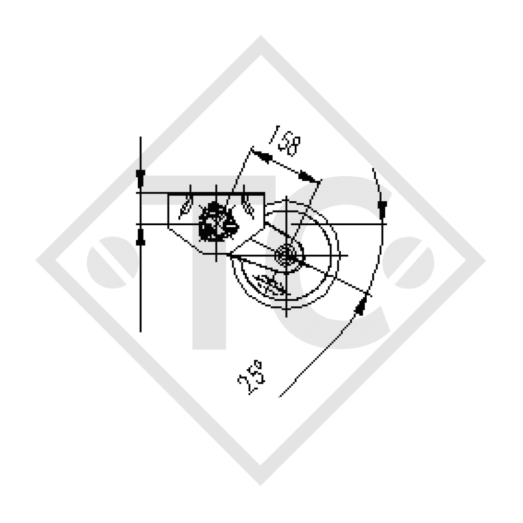 Braked axle 900kg COMPACT axle type B 850-5