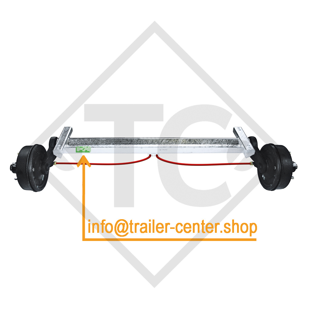 Braked axle 2500kg PLUS axle type B 2500-8