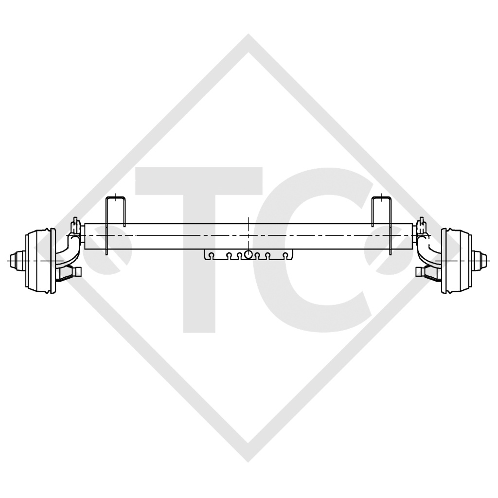 Braked axle 750kg BASIC axle type B 700-5 - THULE