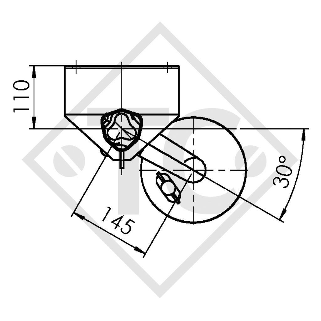 Eje con freno 750kg BASIC tipo de eje B 700-5 - THULE