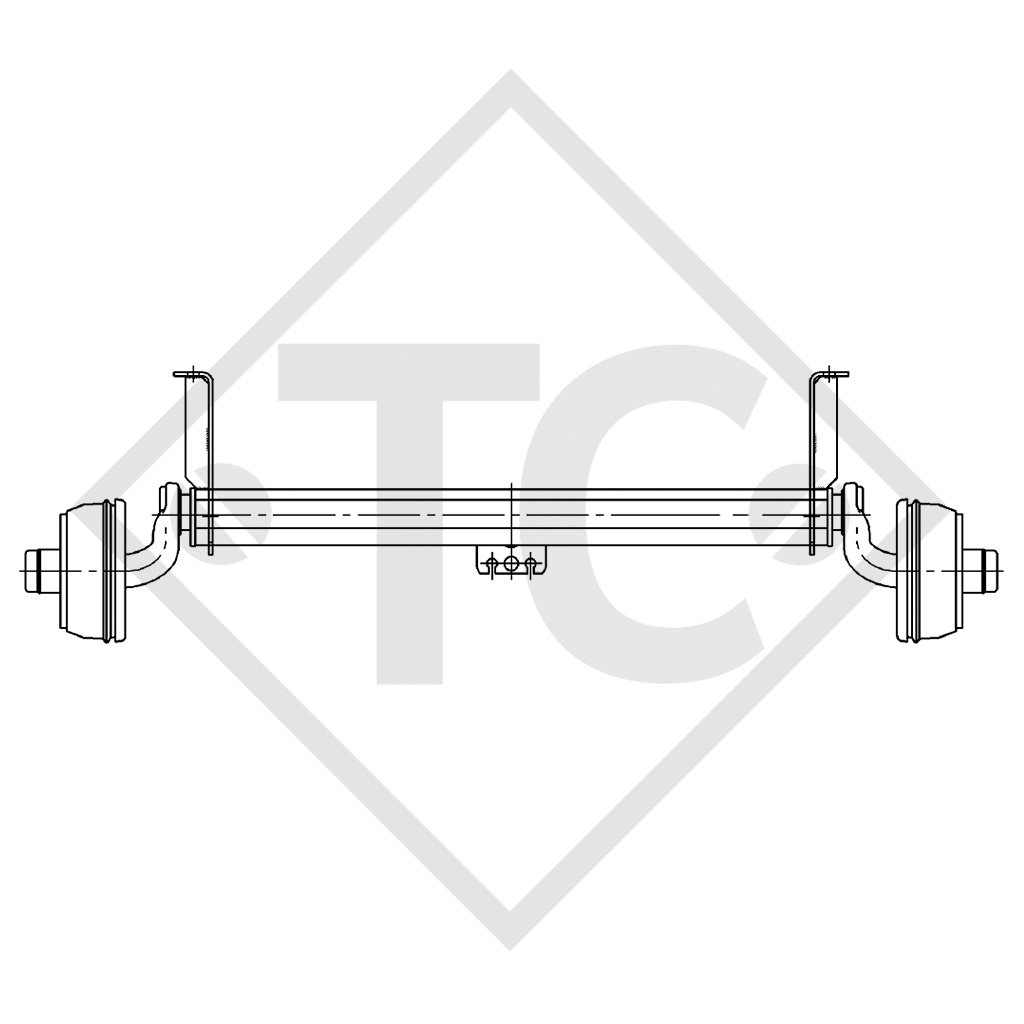 Eje con freno 750kg BASIC tipo de eje B 700-5