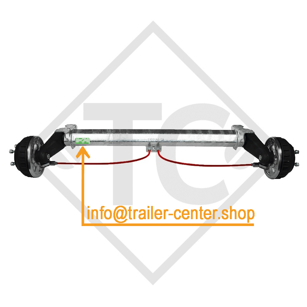 Braked axle 1350kg PLUS axle type B 1200 5 Trailer Center