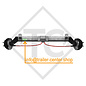 Braked tandem front axle 1350kg PLUS axle type B 1200-5 with top hat profile 90mm