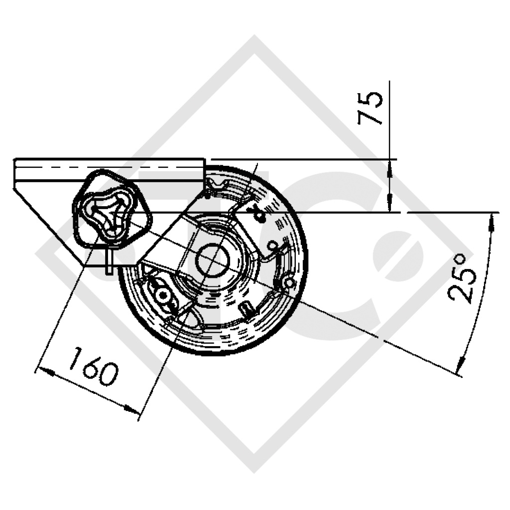 Essieu PLUS 1800kg freiné type d'essieu B 1800-9