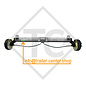 Braked axle 1800kg PLUS axle type B 1800-9 with top hat profile 130mm