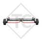 Braked axle 1800kg PLUS axle type B 1800-9 with top hat profile 130mm and AAA (automatic adjustment of the brake pads)