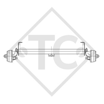 Braked axle 750kg BASIC axle type B 700-5