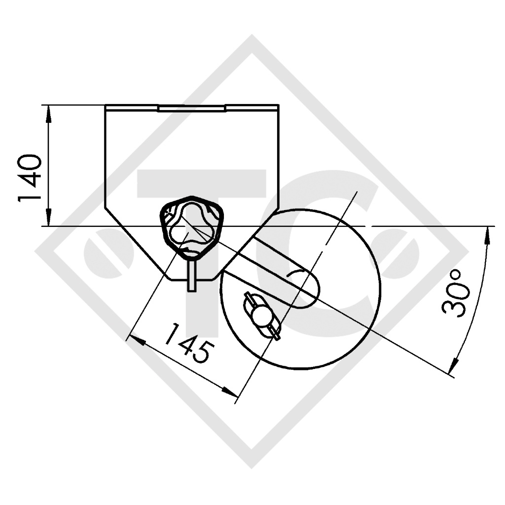 Braked axle 750kg BASIC axle type B 700-5