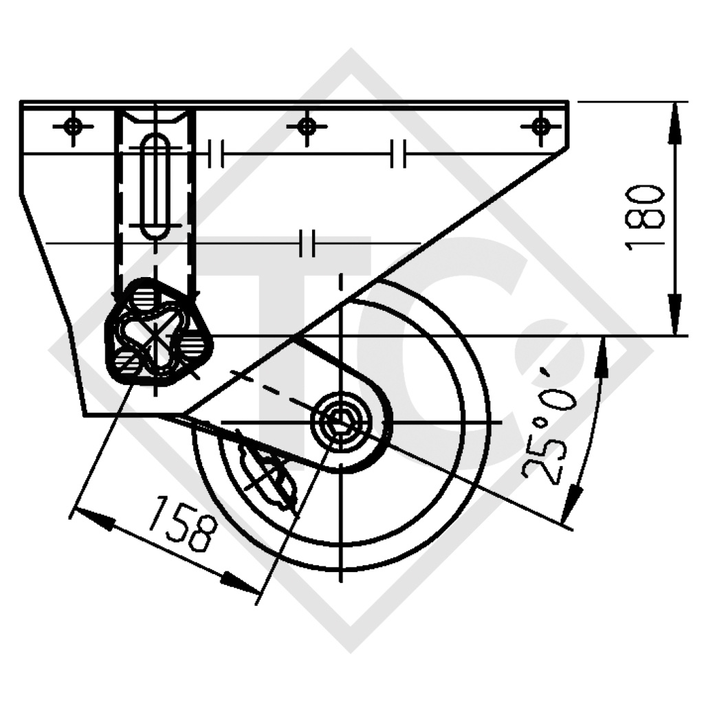 Assale frenato 1000kg EURO Compact tipo di assale B 850-10